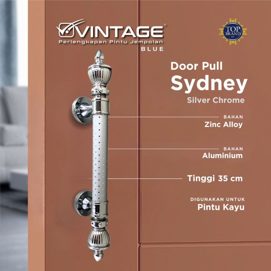 GAGANG PINTU KAYU KLASIK  ALUMINIUM VINTAGE