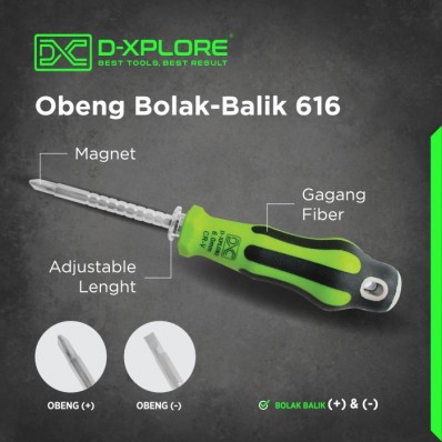 OBENG BOLAK BALIK PEGANGAN FIBER D-XPLORE