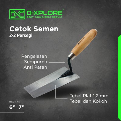 CETOK SEMEN GAGANG KAYU BENTUK PERSEGI D-XPLORE