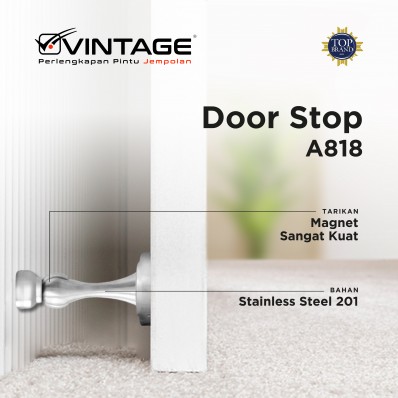 DOOR STOP / PENAHAN PINTU STAINLESS STEEL 818A VINTAGE