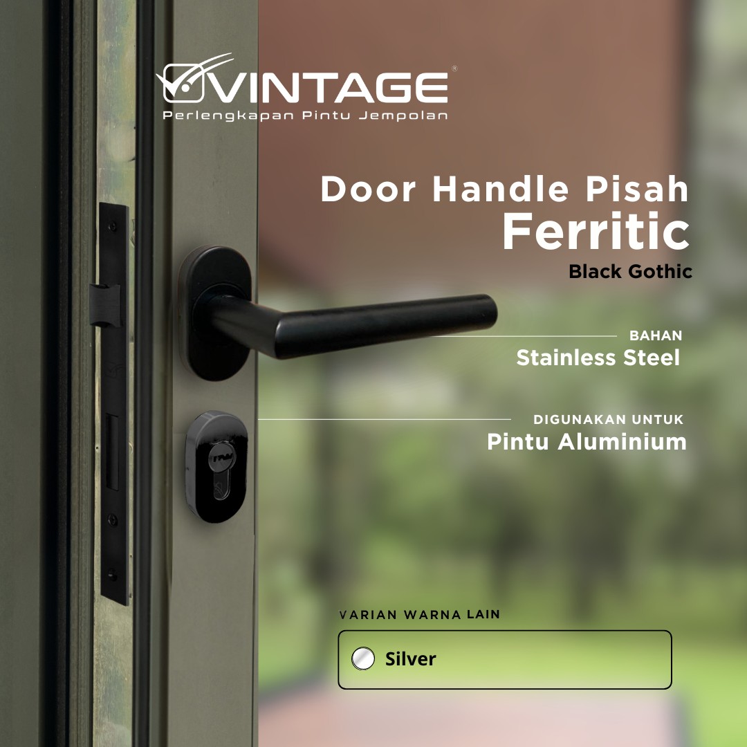 HANDLE PINTU ALUMINIUM MINIMALIS VINTAGE FERRITIC