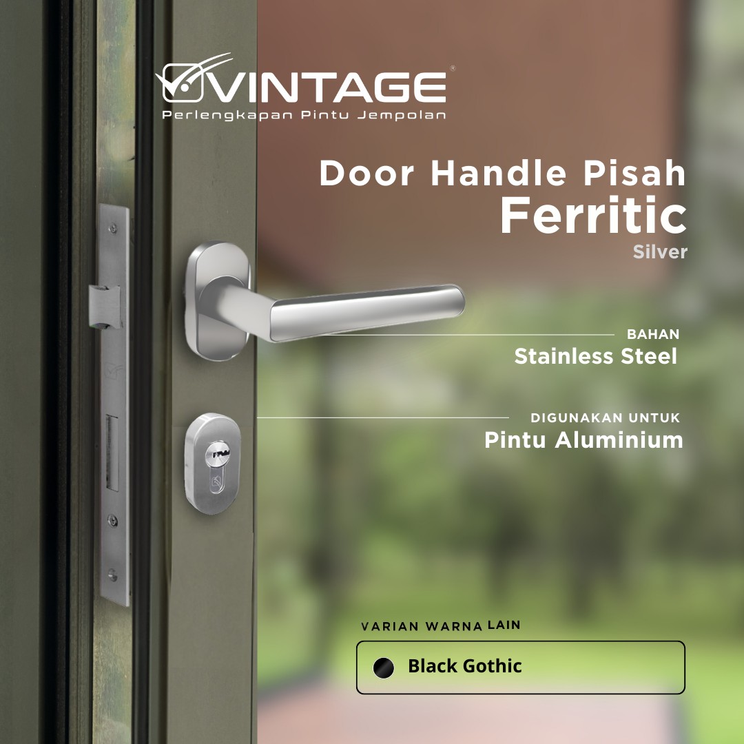 HANDLE PINTU ALUMINIUM MINIMALIS VINTAGE FERRITIC