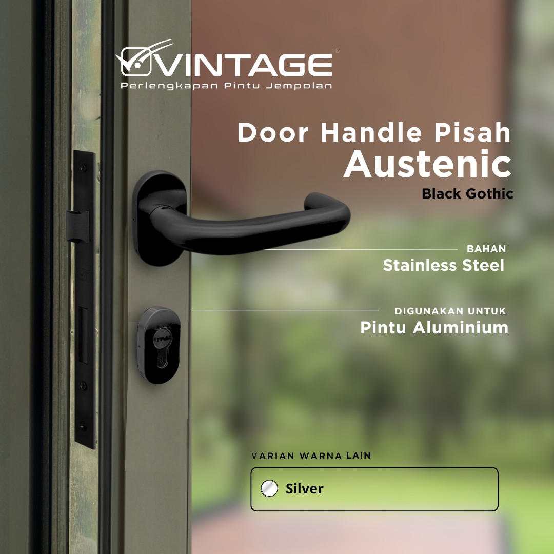 HANDLE PINTU ALUMINIUM MINIMALIS VINTAGE AUSTENIC