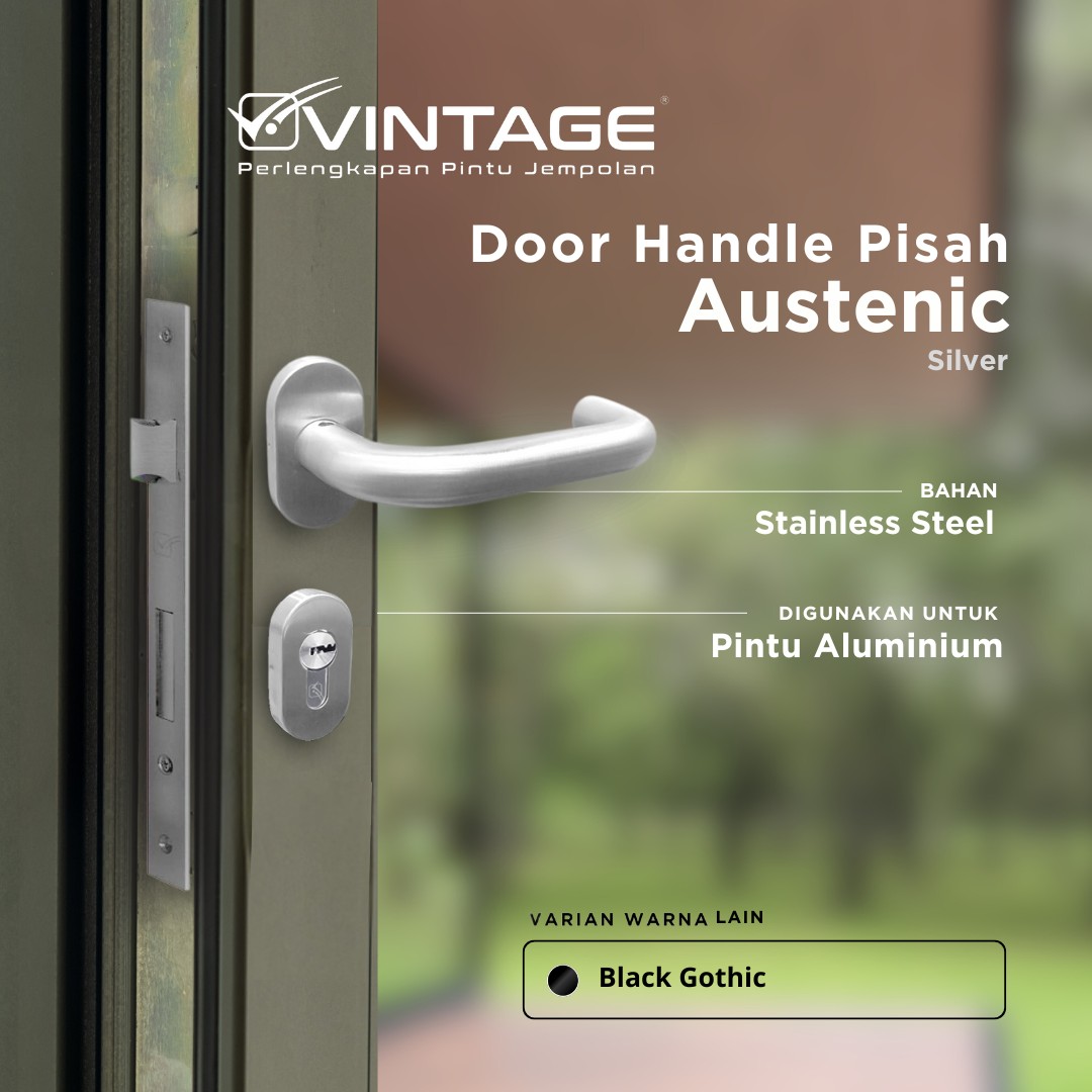 HANDLE PINTU ALUMINIUM MINIMALIS VINTAGE AUSTENIC