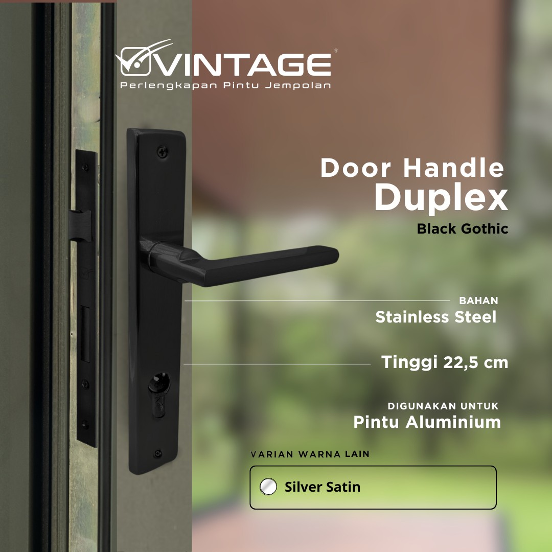 HANDLE PINTU ALUMINIUM VINTAGE DUPLEX