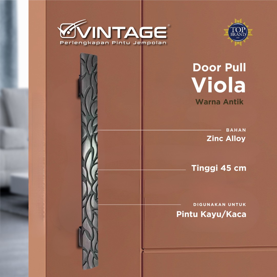 HANDLE PINTU DORONG VINTAGE VIOLA