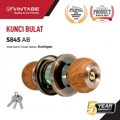 GAGANG PINTU BULAT STAINLESS STEEL VINTAGE 5845 (PB/W2, AC/W3)