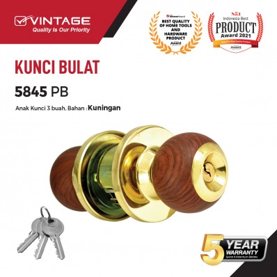 GAGANG PINTU BULAT STAINLESS STEEL VINTAGE 5845 (PB/W2, AC/W3)